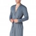 Sexy Cozy Casual Home Thin Drawstring Sleepwear Pajamas Bathrobes for Men