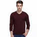 100  Merino Woolen Pullover Fashion V Collar Warm Fleece Knitted Casual Sweater Pullovers