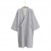 Mens Drawstring Japanese Style Kimono Cotton Breathable Sleepwear Robes