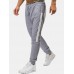 Mens Side Striped Cotton Drawstring Waist Sports Casual Jogger Pants