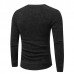 Autumn Winter Men’s Fashion Button Design Pullovers Casual Slim Round Neck Long Sleeved Pullover Swe