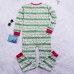Mens Christmas Striped Pinting Sleepwear Jumpsuit Pajamas Set
